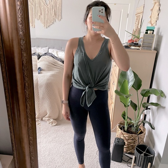 Lululemon Tie Tank Top - Light Pine Green - Picture 1 of 6